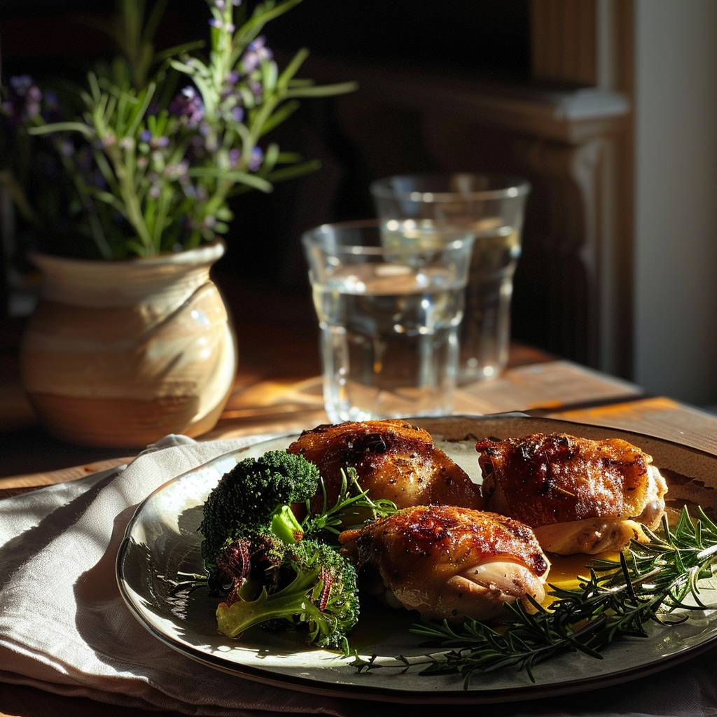 how to make Weeknight Spicy Honey Garlic Chicken Thighs With Roasted Broccoli step by step