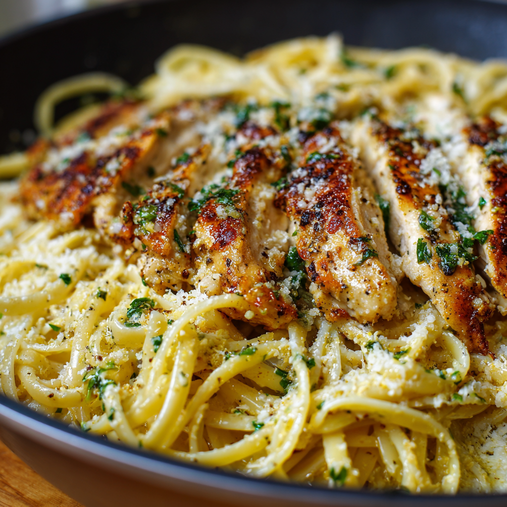 how to make Creamy Garlic Parmesan Chicken Linguine That Rivals Any Fancy Italian Restaurant step by step
