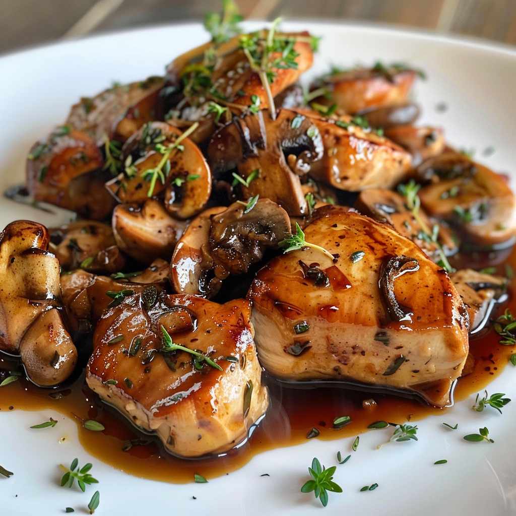 how to make Speedy Weeknight Creamy Balsamic Chicken And Mushroom Skillet With Fresh Herbs step by step